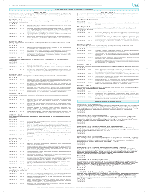 Education Career Pathway Standards Evaluation Form