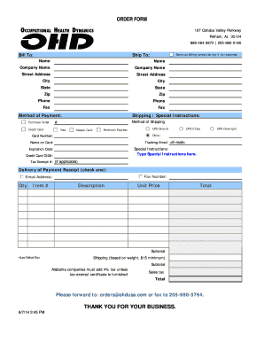 Order Form