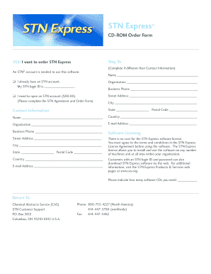 STN Express Software Order Form