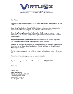 Home Sleep Test Instructions and Forms