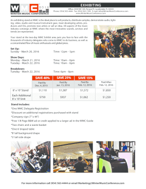 Winter Music Conference Exhibitor Registration Form