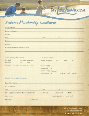 Business Membership Enrollment Form