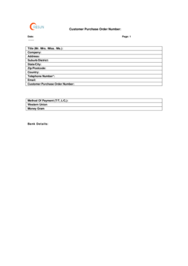Purchase Order Form