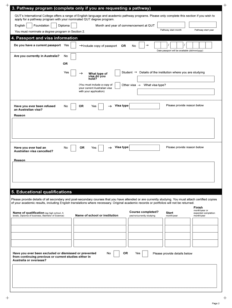 Fillable Online Pathway program (complete only if you are requesting a ...