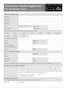 International Student Application Form