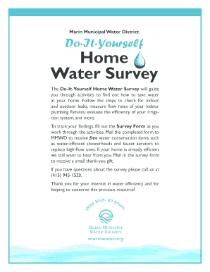 Marin Water Conservation Survey Form