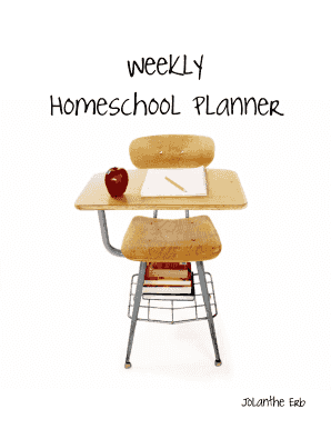Weekly Homeschool Planner