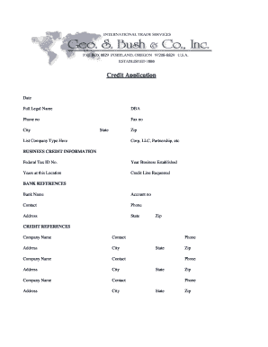 Business Credit Application