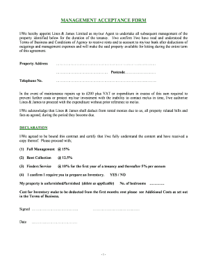 Management Acceptance Form