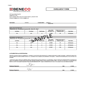 Employee Enrolment Form