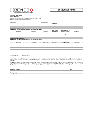 Employee Enrollment Form