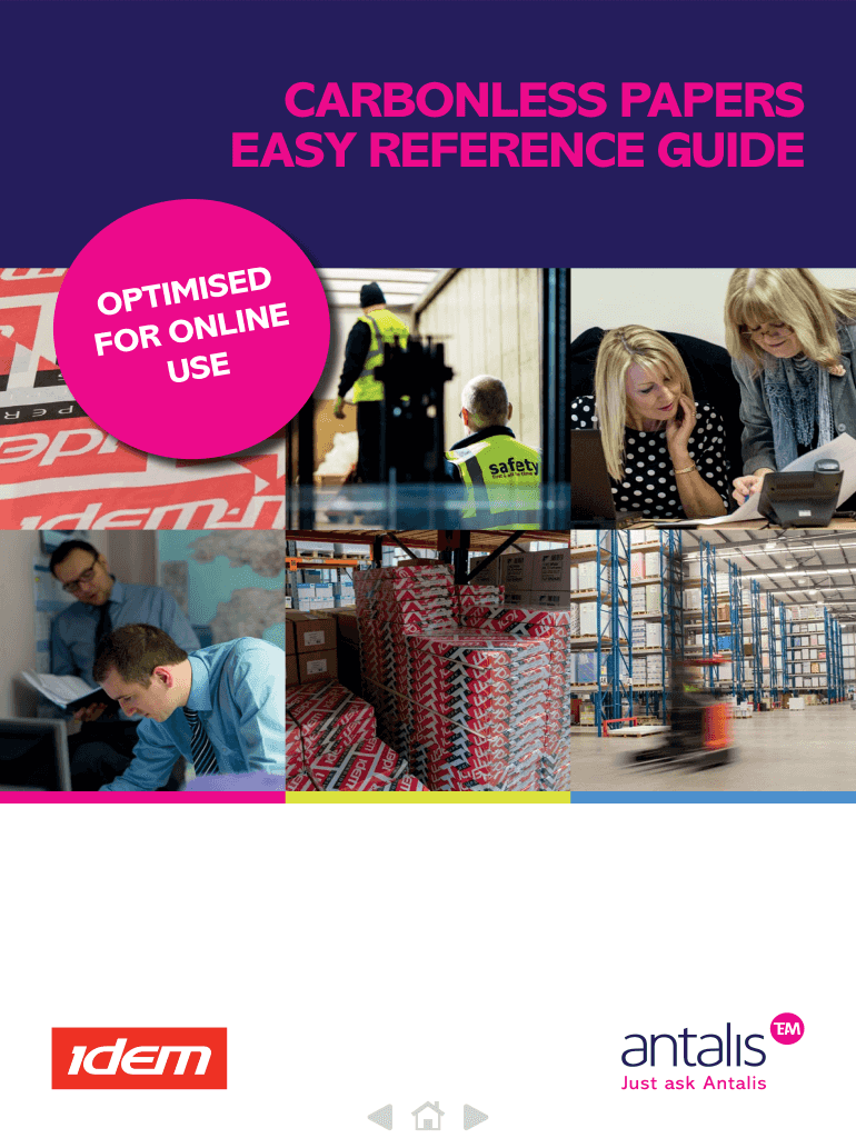 Fillable Online CARBONLESS PAPERS EASY REFERENCE GUIDE