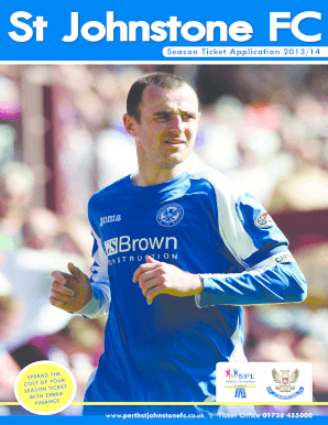 St Johnstone FC Season Ticket Application