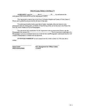 Photographer Contract