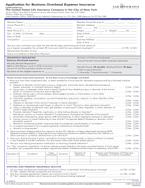 Business Overhead Expense Insurance Application