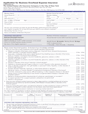 Business Overhead Expense Insurance Application