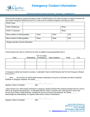 Emergency Contact Information Form