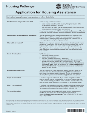 Application for Housing Assistance