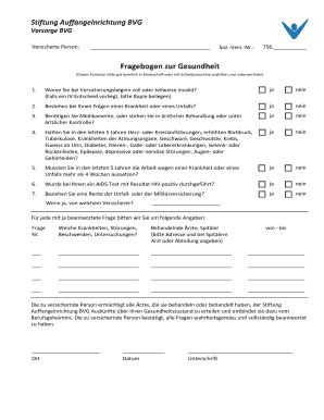 Fragebogen zur Gesundheit