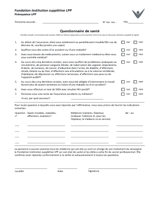 Questionnaire de santé