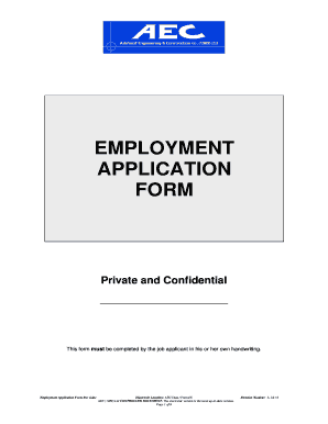 Employment Application Form