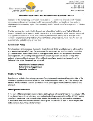 Harrisonburg Community Health Center Patient Registration Form