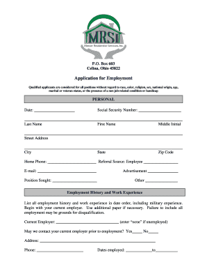 Application for Employment