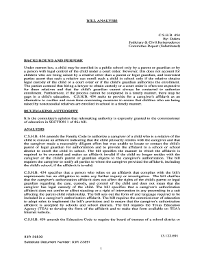 Texas Caregiver Authorization Affidavit