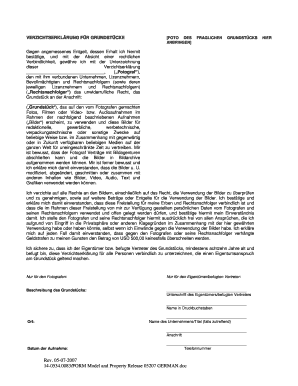 Verzichtserklärung für Grundstücke
