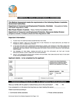 Commercial Vehicle Driver Medical Assessment