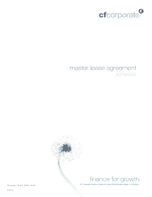 Master Lease Agreement