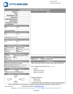 Custom Solutions Design Request Form