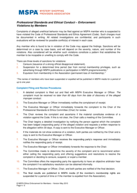 Professional Standards and Ethical Conduct Enforcement