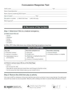 Concussion Response Tool