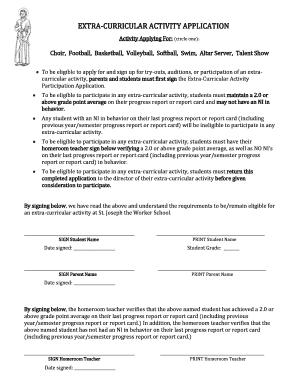 Extra-Curricular Activity Application