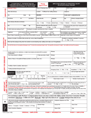 Employer's Report of Industrial Injury