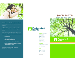 Platinum Visa Credit Card Application