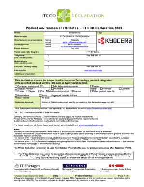 IT ECO Declaration 2003