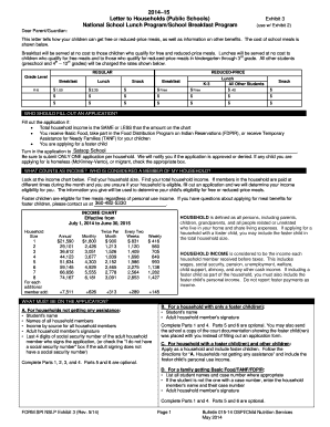 National School Lunch Program Application