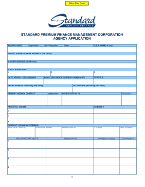 Agency Application Form