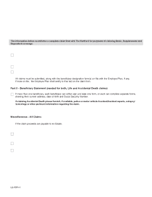 Group Life and Accidental Death Claim Form