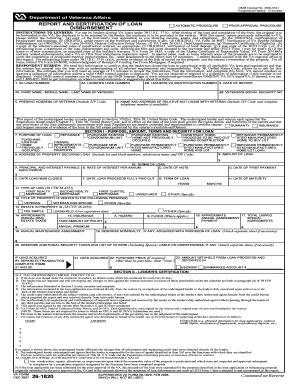 VA Form 26-1820 Report and Certification of Loan Disbursement