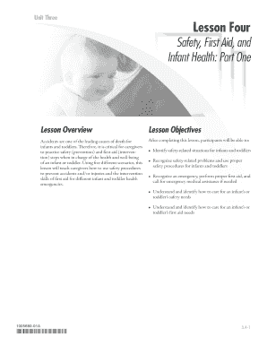 Infant Safety and First Aid Worksheet