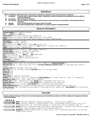 Home Inspection Report Template