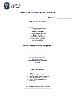 Advanced Practitioner Initial Credentialing Application