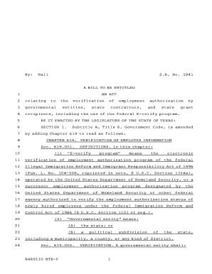 By:AAHall S - legis state tx