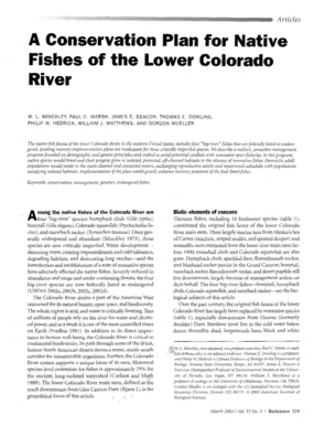 Workout forms - B2003b - A Conservation Plan for Native Fishes of the Lower Colorado bb