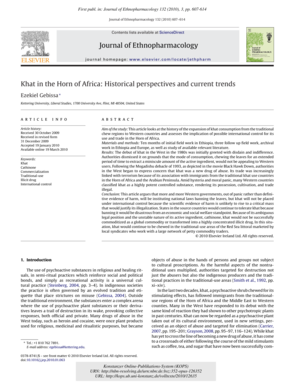 Khat in the Horn of Africa Historical perspectives and bb - KOPS