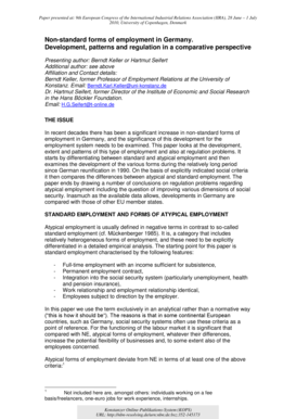 Non-standard bformsb of employment in Germany - KOPS