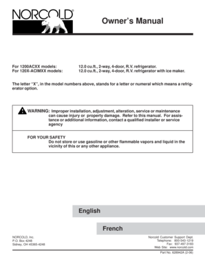 Owners Manual - Thetford Corporation